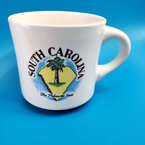 South Carolina ◇ The Palmetto State ◇ Souvenir Coffee Mug/Cup ◇ Palm Tree